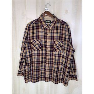 Vintage Timber Ridge Plaid Flannel Mens Shirt XL-11737